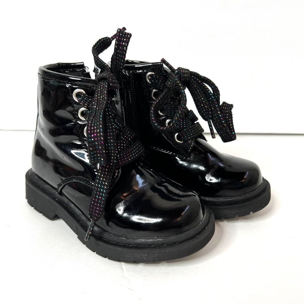Thereaboots Black Patent Leather Ankle Bootie - Picture 1 of 7